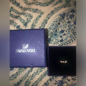 Swarovski Sparkling Tri-Crystal Rose Gold Ring